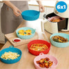 6 Bandejas de Silicona para Freidora de Aire (Colores Variados) + 50 Papeles de Horno de 20 × 20 cm Gratis