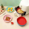 6 Bandejas de Silicona para Freidora de Aire (Colores Variados) + 50 Papeles de Horno de 20 × 20 cm Gratis