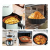 6 Bandejas de Silicona para Freidora de Aire (Colores Variados) + 50 Papeles de Horno de 20 × 20 cm Gratis