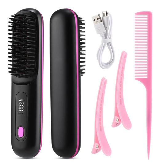 Alisora™ – Cepillo Alisador Inalámbrico 3 Temperaturas 3D Pro