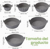 6 Bandejas de Silicona para Freidora de Aire (Colores Variados) + 50 Papeles de Horno de 20 × 20 cm Gratis