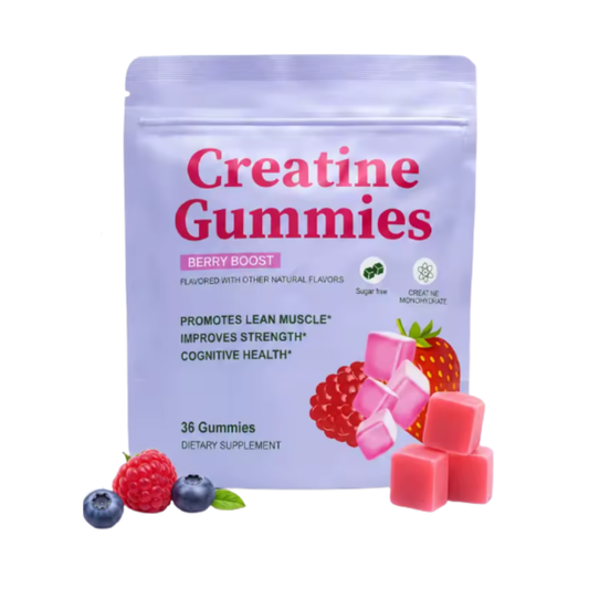 Creatine Gummies Berry Boost – Potencia tu Fuerza, Disfruta el Sabor 36 unidades