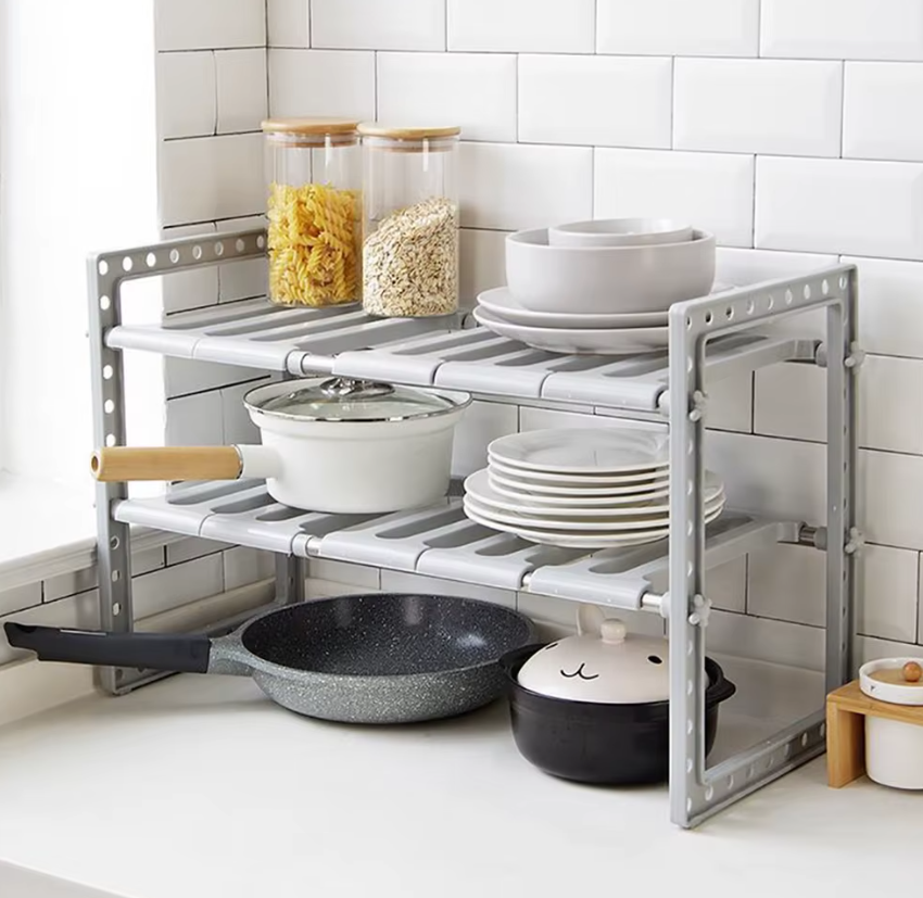 Organizador Ajustable Para Gabinete De Cocina **Doble capa**