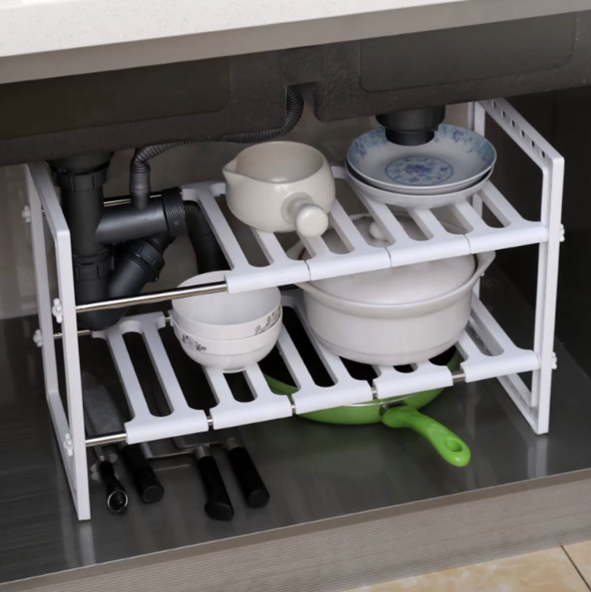 Organizador Ajustable Para Gabinete De Cocina **Doble capa**