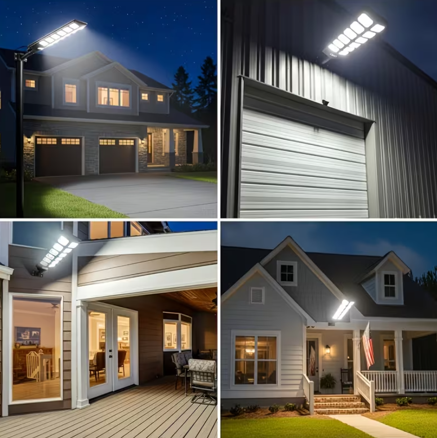 SolarMax Pro™ – Farola Solar LED 400W | 10,000 Lúmenes, Sensor de Movimiento, Control Remoto, IP65 Impermeable