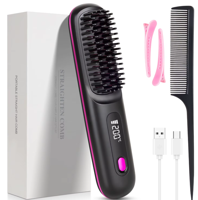 Alisora™ – Cepillo Alisador Inalámbrico 3 Temperaturas 3D Pro