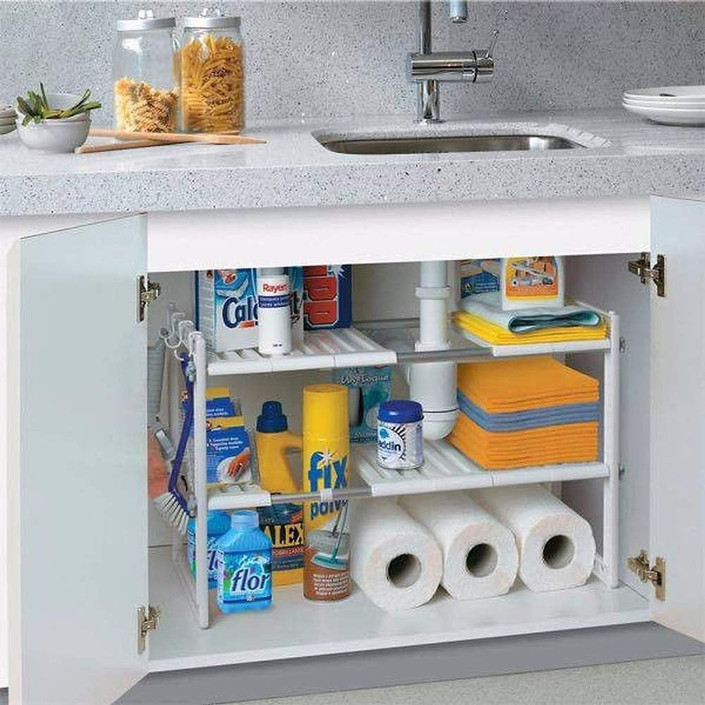 Organizador Ajustable Para Gabinete De Cocina **Doble capa**