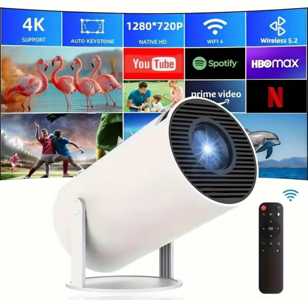 Mini Proyector HD Portátil – Cine en Casa, Pantalla Grande