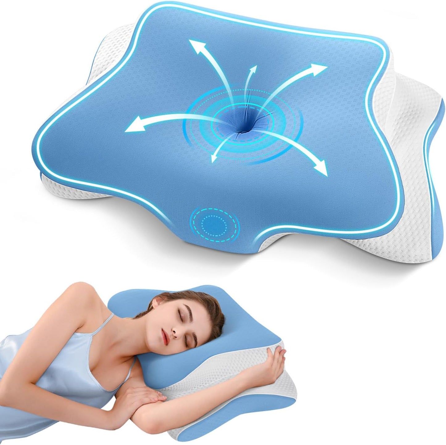 0 TRENDIMORA™ Almohada Ergonómica Mariposa con Gel Refrescante 0